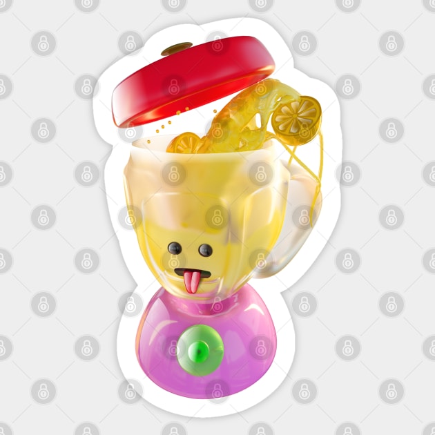 Lemmon juice Blender Sticker by fakeface